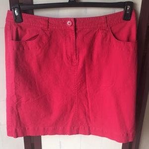 Talbots red skirt